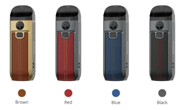 Set of four colorful Smok Nord 80W Pod Kit vape devices with mesh coil pre-installed.