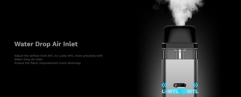 Sleek Vaporesso Xros 2 16W Pod Kit with adjustable airflow control and 0.8ohm mesh pod.