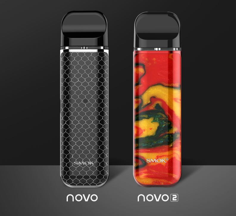 Two Smok Novo 2 25w Pod Kits with unique designs and enhanced internal battery.