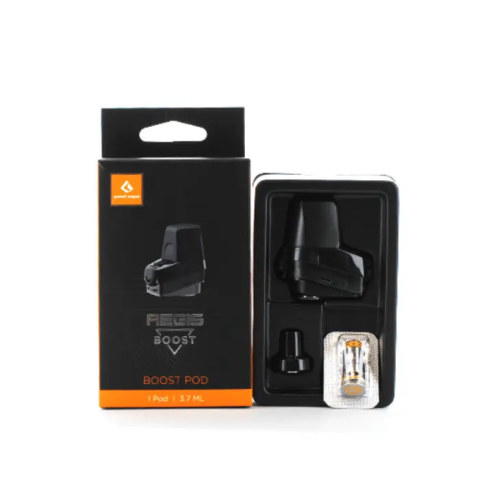 Vaping device pod system with its packaging and accessories.