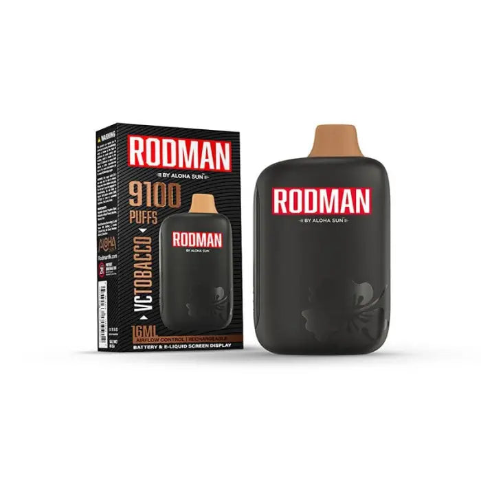 Bottle of Rodman-branded cologne or fragrance product with its packaging.