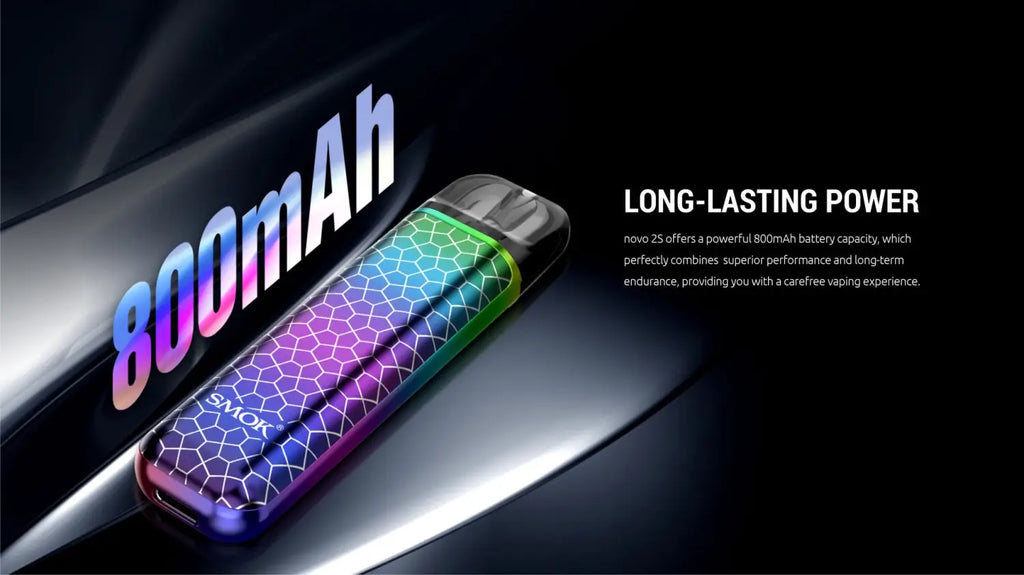 Colorful Smok Novo 2s 20W Pod Kit with 800mAh for long-lasting power and LED indicator.