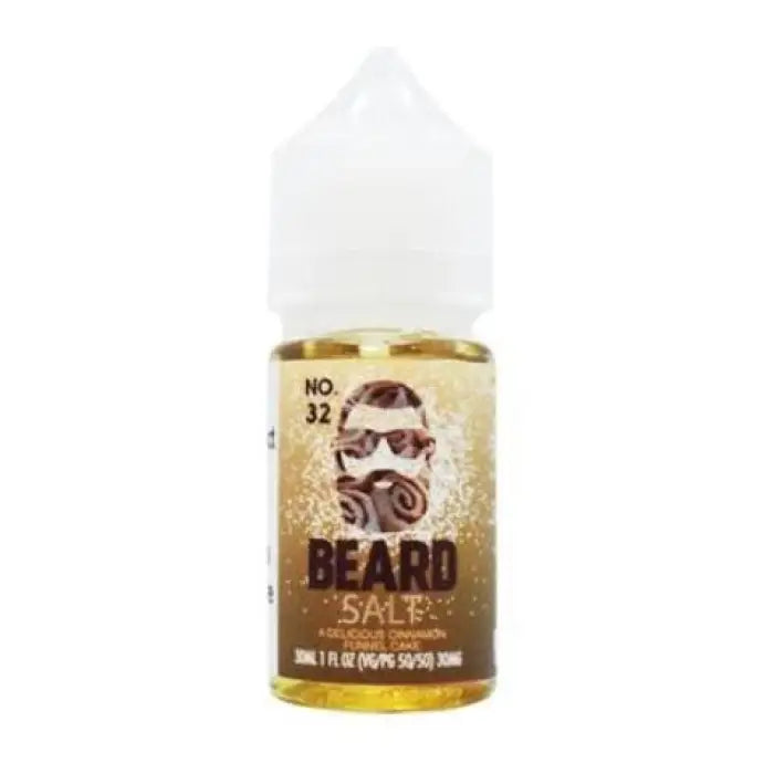 Bottle of ’Beard’ brand vape juice or e-liquid labeled ’No. 32’’.