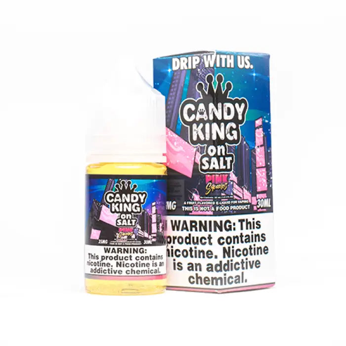 Candy King on Salt vaping liquid product with packaging.