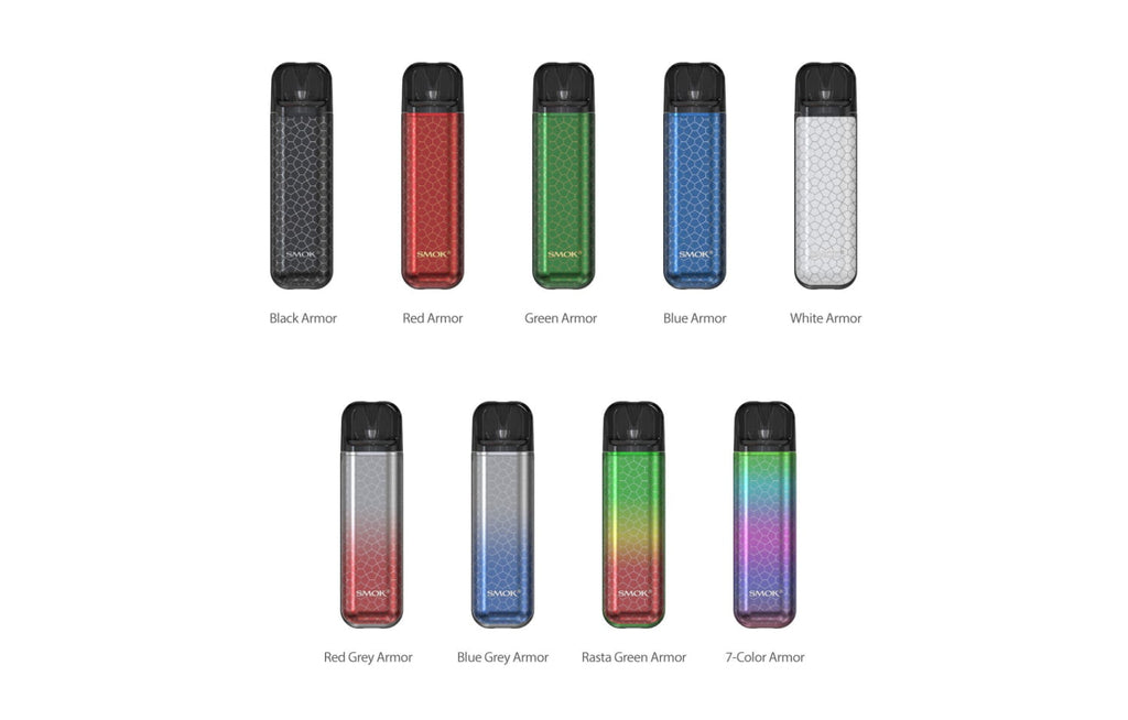 Colorful Smok Novo 2s 20w Pod Kit showcasing advanced technology and LED indicator designs.