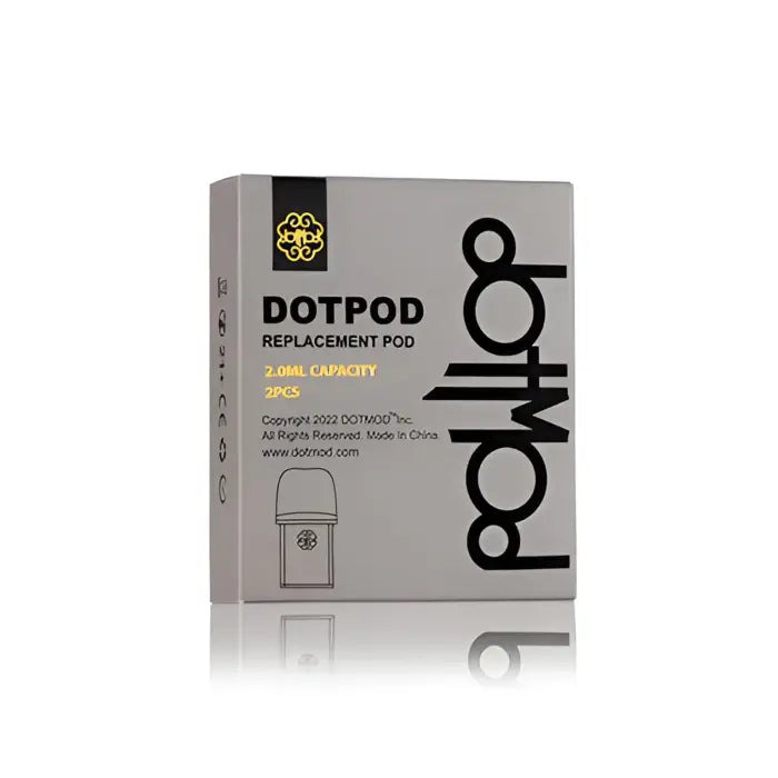 Replacement pod package for a vaping device called DOTPOD.