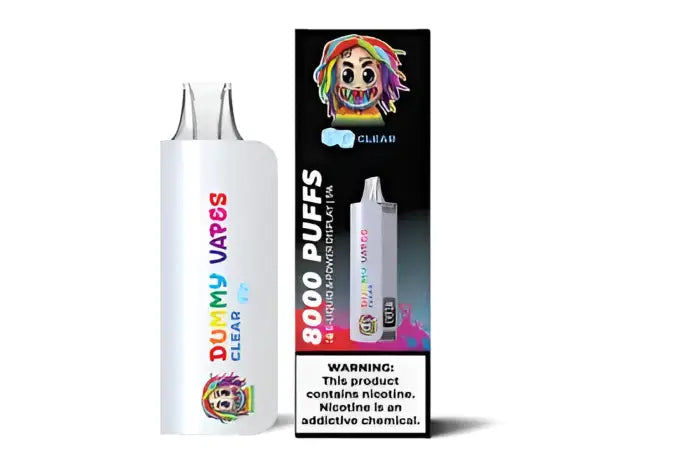 Disposable vape device with colorful cartoon character packaging.