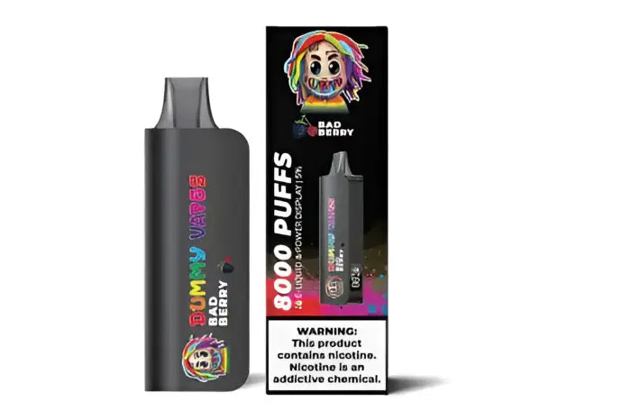 Disposable vape device with colorful cartoon character branding.