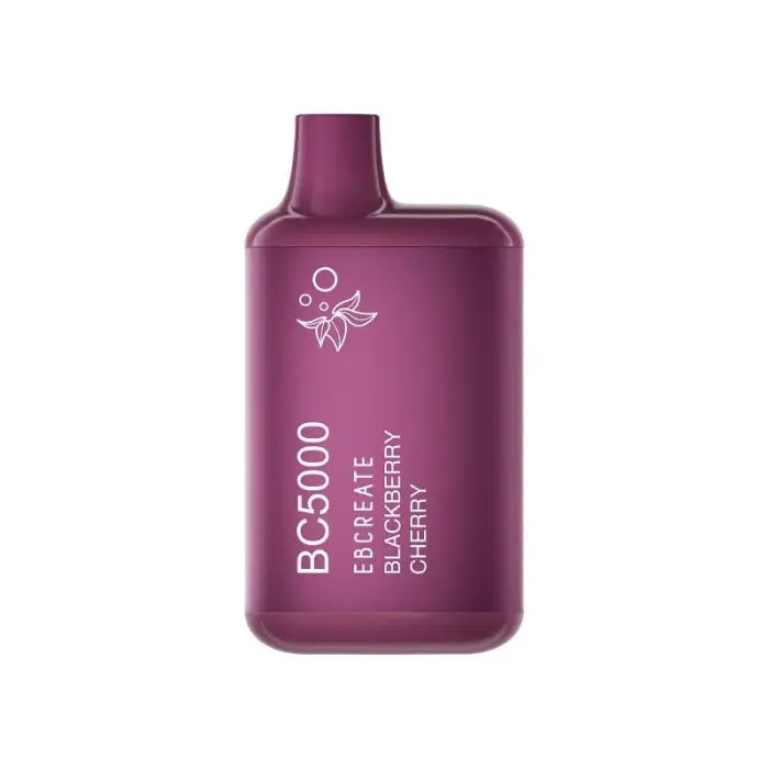 Purple plastic bottle with ’BC5000’’ and ’Blackcurrant Cherry’ text.