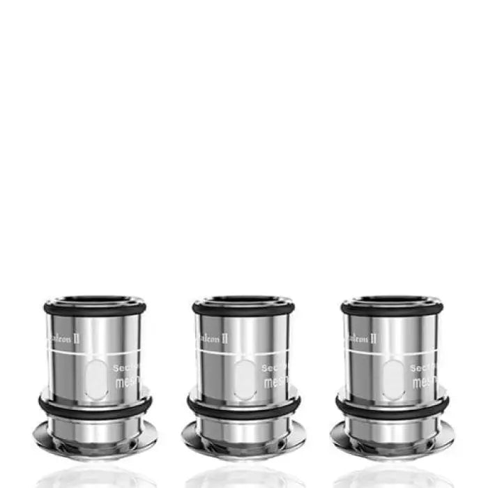 Three stainless steel cylindrical containers with black lids and bases.