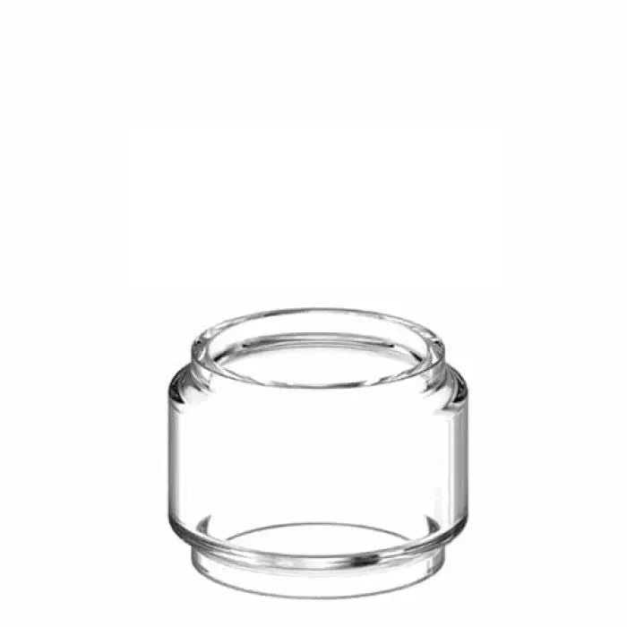 Clear glass bulb or bubble-shaped container with a wide opening.