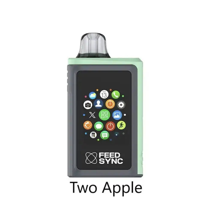 Electronic device resembling a vape with an Apple Watch-style interface display.