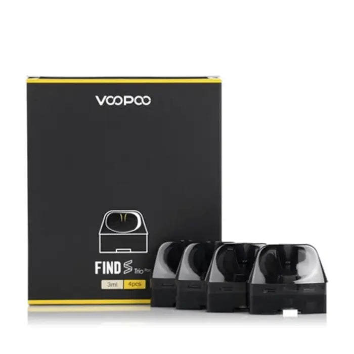 VOOPOO Find S replacement pod cartridges in retail packaging.