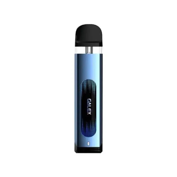 Sleek blue and black electronic vaping device with ’FIVEY’ branding.