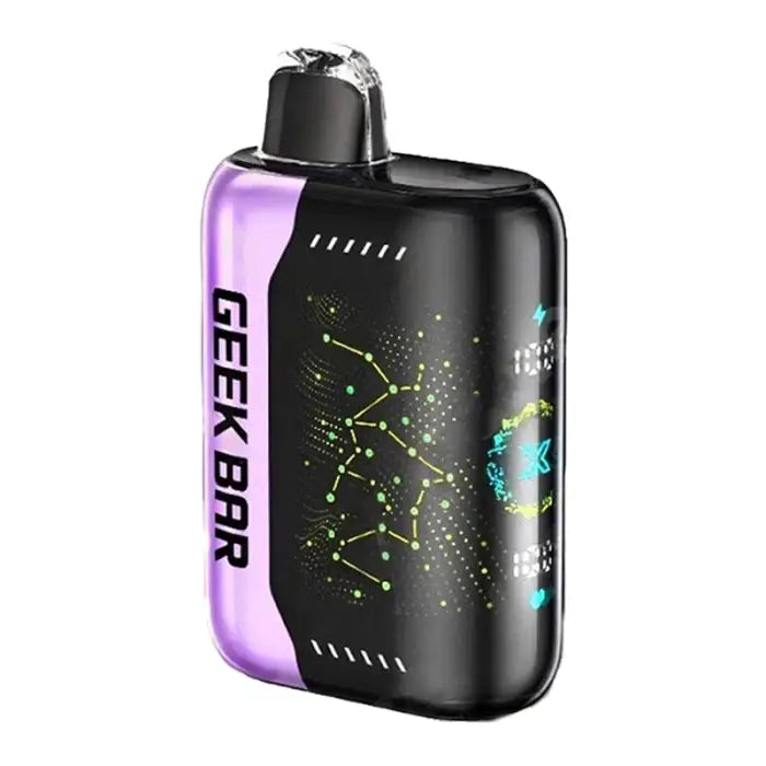 Portable electronic vaping device with a colorful design featuring constellations and planets.