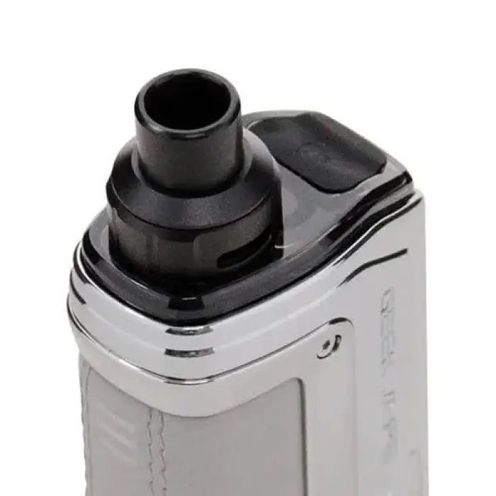 Electronic vaping device or e-cigarette mouthpiece and tank section.