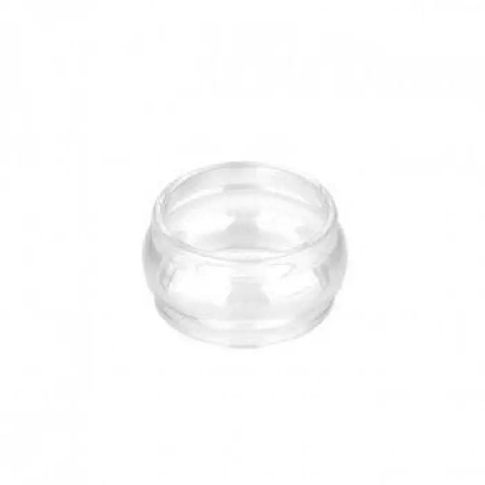 Clear glass or plastic bowl with a rounded shape.