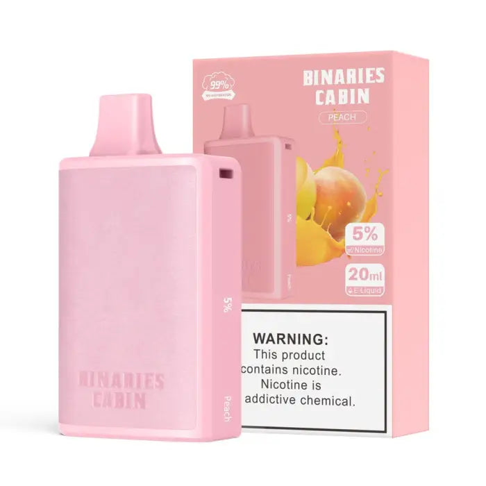 Pink electronic vaping device with its product packaging.