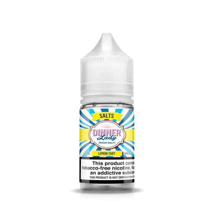 Bottle of ’Dinner Lady’ brand salt-based e-liquid or vape juice.