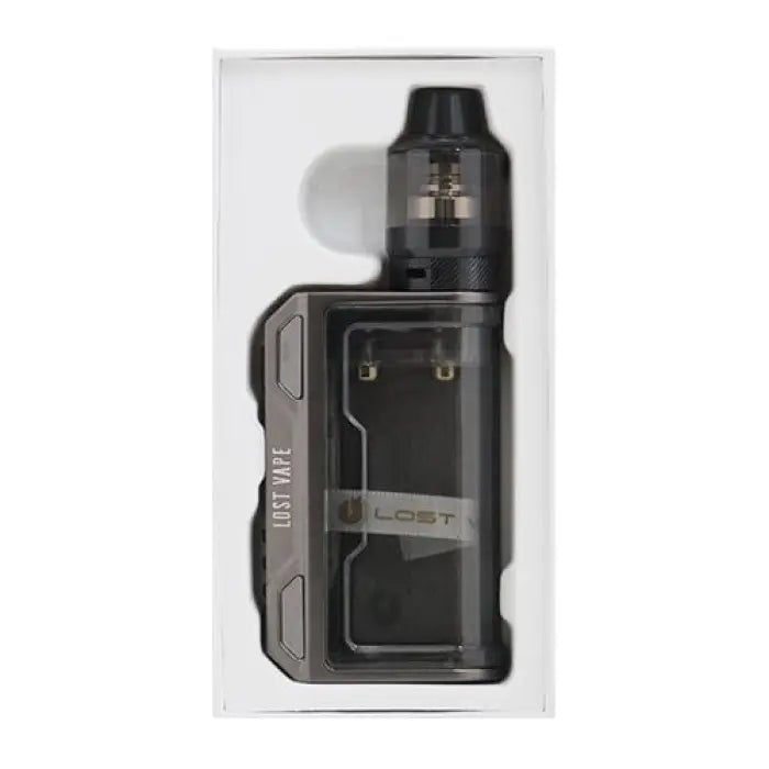 Electronic vaping device or e-cigarette mod with an attached tank.