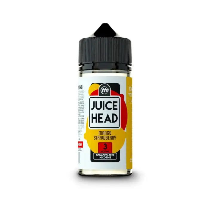 Bottle of Juice Head e-liquid in Mango Strawberry flavor.