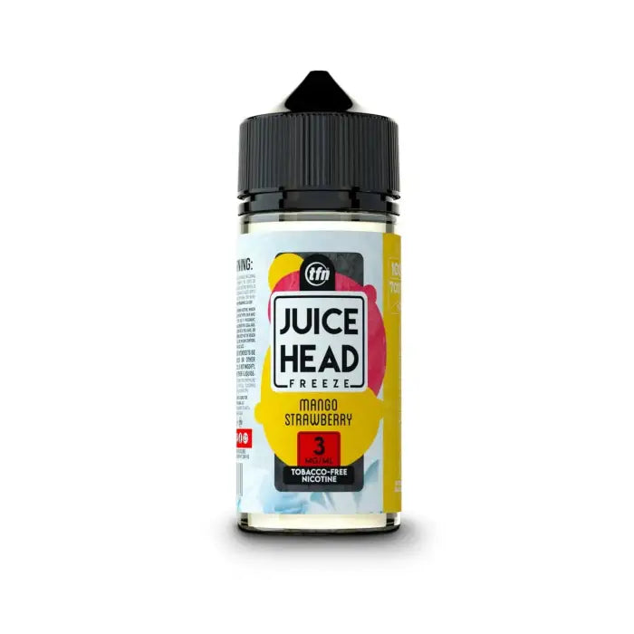 Bottle of Juice Head e-liquid in the ’Guava Strawberry’ flavor.