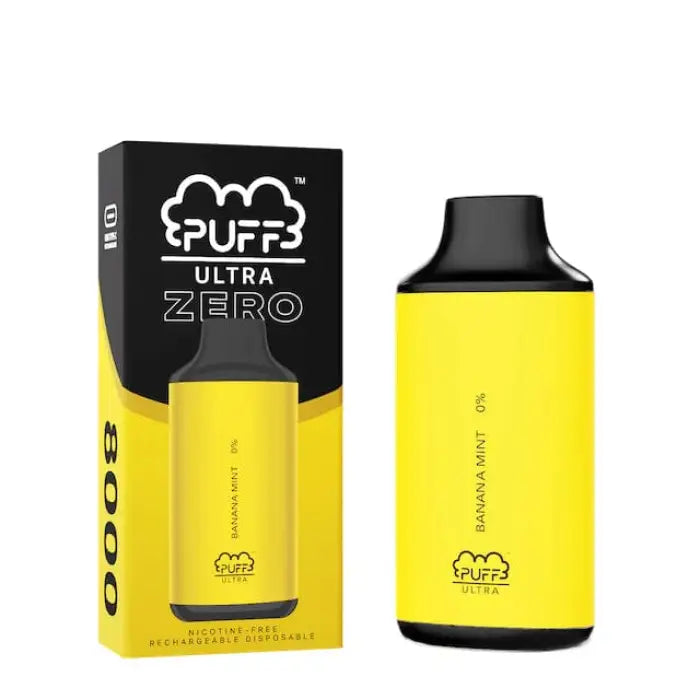 Bright yellow electronic vaping device with its packaging box.