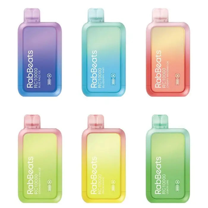 Colorful gradient bottles or containers labeled ’Radi Beats’ in various pastel hues.