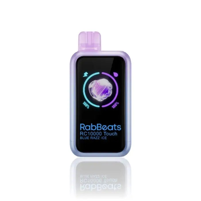 Portable digital music player with a colorful display showing ’RabBeats’ branding.