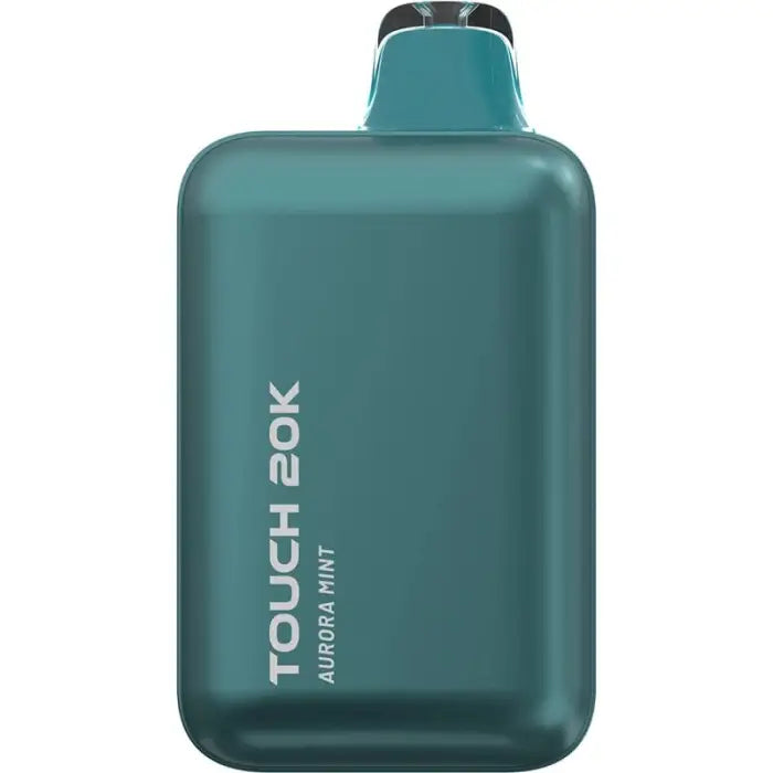 Teal-colored reusable water bottle or flask with ’Touch 20k’ branding.