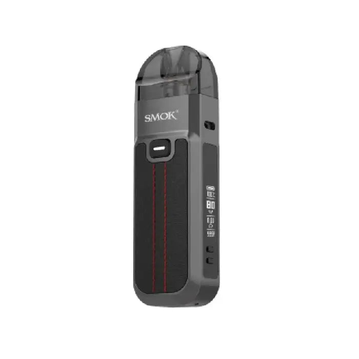 Electronic vaping device with a sleek, dark-colored body and SMOK branding.