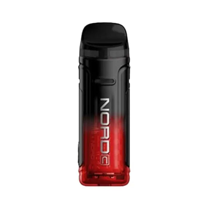 Sleek black and red vaping device or e-cigarette with ’NORD’ branding.