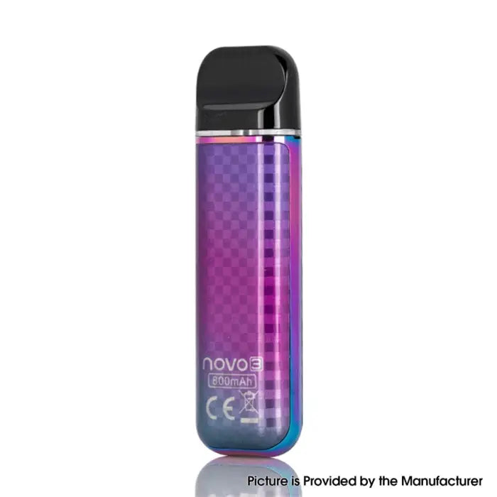 Colorful vape device with a gradient purple-to-blue body and black mouthpiece.