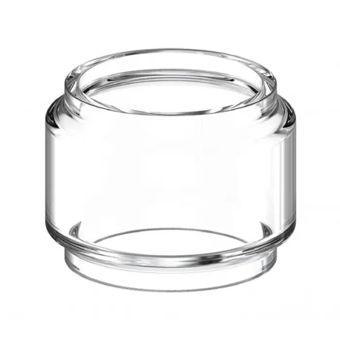 Clear glass bubble tank or replacement tube for a vaping device.