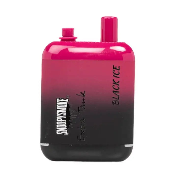 Pink and black gradient perfume bottle with ’Black Ice’ text visible.