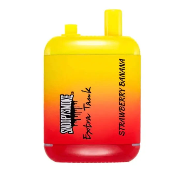 Bright yellow and red gradient bottle or container with ’Snowpiercer’ branding.