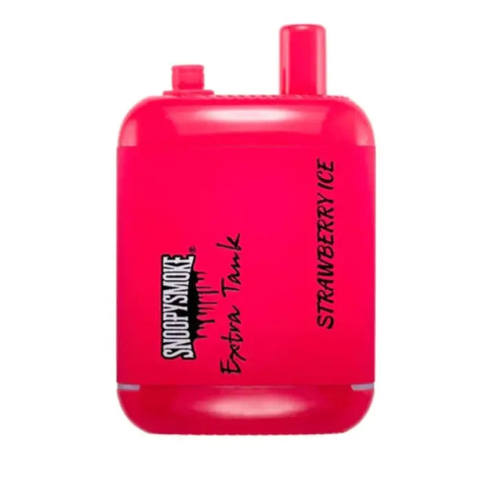 Bright pink plastic perfume bottle with two spouts and black text.