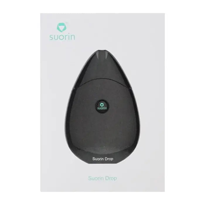 Teardrop-shaped black electronic device with a small circular button.