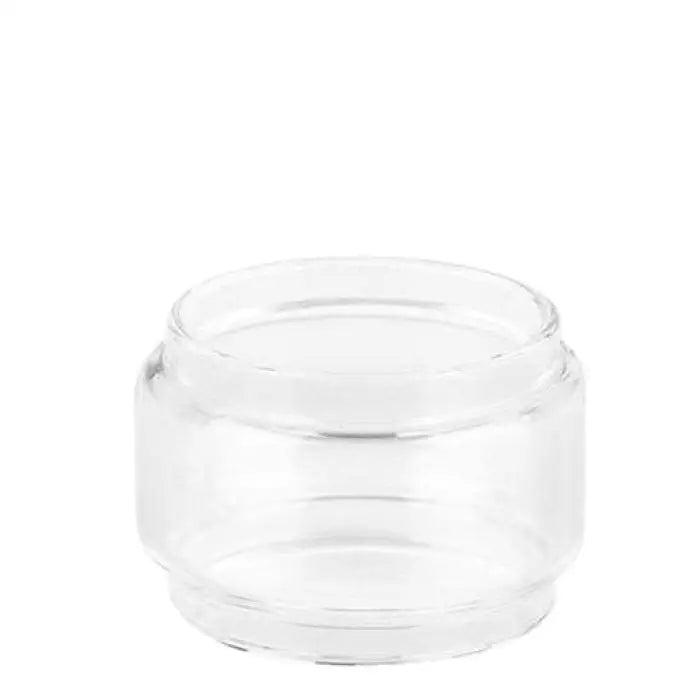 Clear glass or plastic container with a wide mouth and rounded shape.