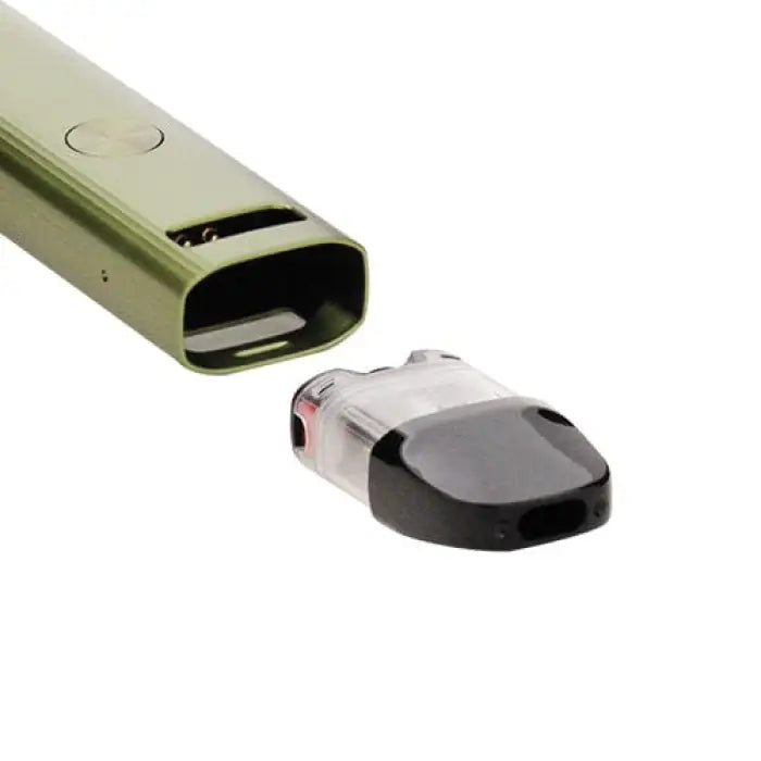 Electronic cigarette or vape pen with its detachable mouthpiece component.