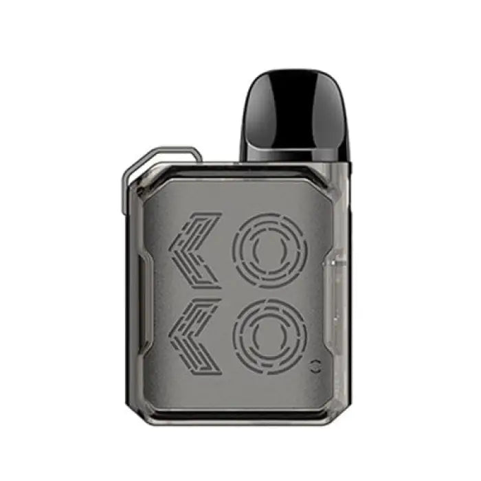 Sleek, rectangular electronic vaping device with ’KOKO’ engraved on its metallic body.