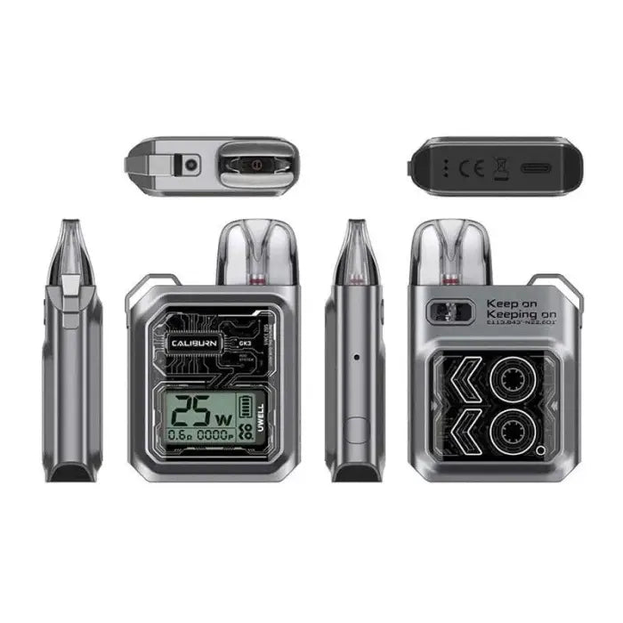 Portable digital audio recorder with multiple views showing its display, inputs, and controls.