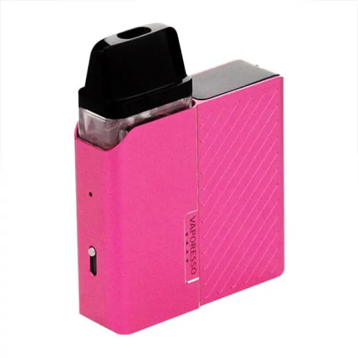 Pink electronic vaping device with a black mouthpiece.