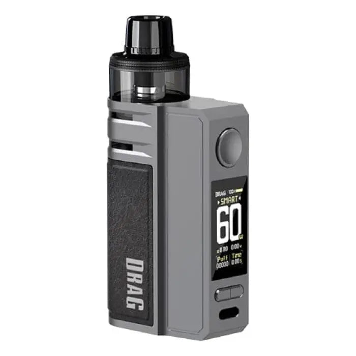 Electronic vaping device with a digital display and refillable tank.