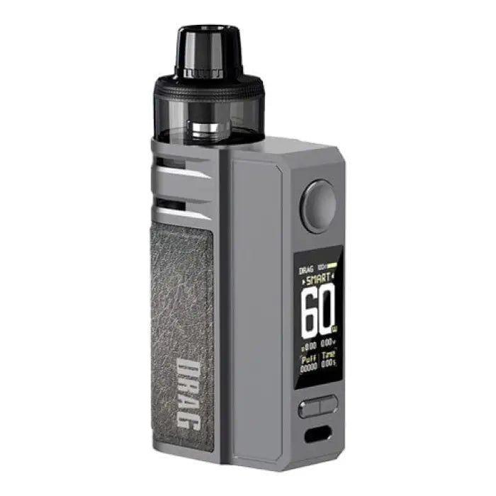 Electronic vaping device with a digital display and refillable tank.