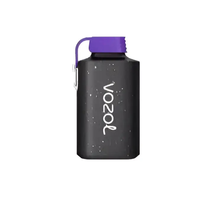 Black insulated water bottle with a purple cap and ’700A’ branding.