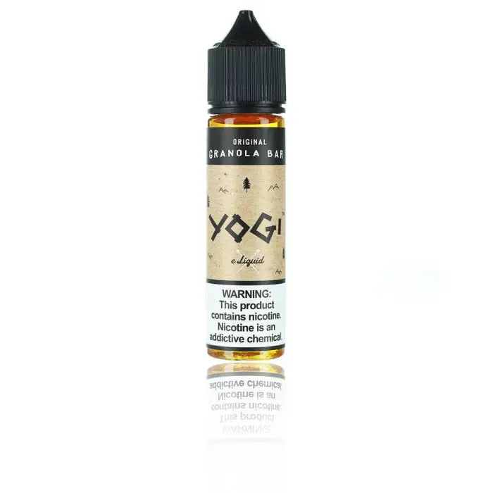 Bottle of Yogi e-liquid in the flavor ’Granola Bar’.